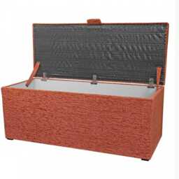 Storage Bench Ottoman in A Portobello Boucle Copper Fabric - British Made Stool - thumbnail 2
