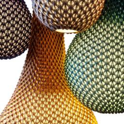 Pendant Light, Futuristic Lamp, Suspension Luminaire, Modern Hanging Lighting Chandelier, Wabi Sabi Decor, Artistic Sculptural - thumbnail 3