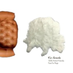 Sheepskin Faux Fur Rug - Plush Pelt Shape, Handmade in Usa - thumbnail 1