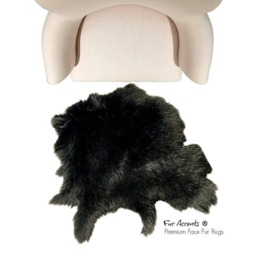 Sheepskin Faux Fur Rug - Plush Pelt Shape, Handmade in Usa - thumbnail 3