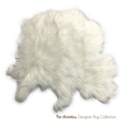 Sheepskin Faux Fur Rug - Plush Pelt Shape, Handmade in Usa - thumbnail 2