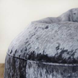 Crushed Velvet Bean Bag Chair Handmade Adult & Kids Seating - thumbnail 2