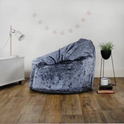 Crushed Velvet Bean Bag Chair Handmade Adult & Kids Seating