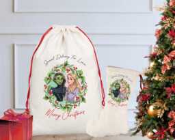 Personalised Wicked Elphaba & Glinda Christmas Sack/stocking