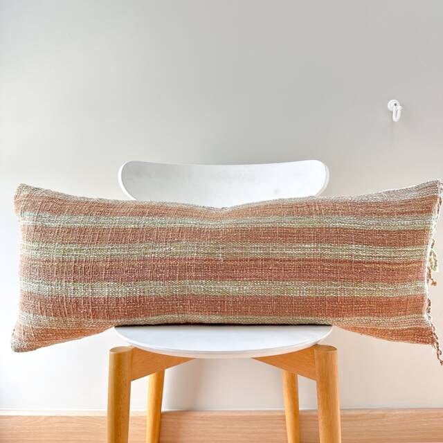 Brown Dot Block Print Mudcloth Hmong Pillow Case - image 1