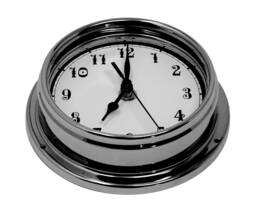 Tabic Arabic Numeral Clock, Chrome Plated Brass Heavy & Electroplated With Chromium - 1/2Kg, Handmade in England