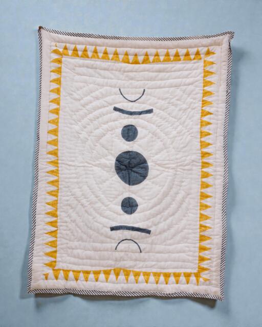 Personalized Baby Blanket, Reversible Block-Printed Design, 100% Cotton Crib Quilt, Custom Shower Gift - image 1