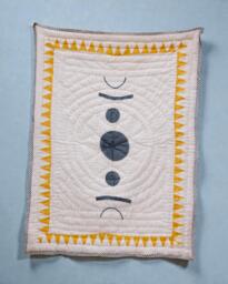 Personalized Baby Blanket, Reversible Block-Printed Design, 100% Cotton Crib Quilt, Custom Shower Gift - thumbnail 1