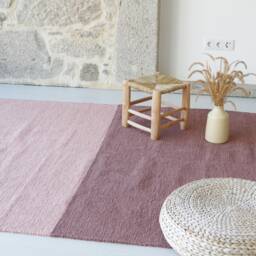 Large Bi-Color Pink Rug 170x240cm, Area Rug, Living Room Bedroom Nursery Contemporary Girl Decoration - thumbnail 2