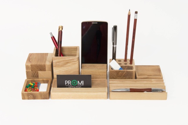 Desk Organizer Choose Your Boxes, Organization, Wooden Desk Organizer, Birthday Gift For Dad, Organization Him - image 1