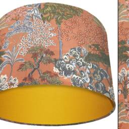 Botanical Lampshade Orange Tree Print, Handmade Light Shade - thumbnail 2