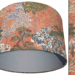 Botanical Lampshade Orange Tree Print, Handmade Light Shade - thumbnail 3