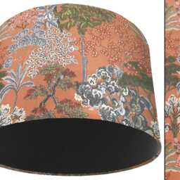 Botanical Lampshade Orange Tree Print, Handmade Light Shade - thumbnail 4