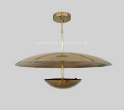 Raw Brass Sputnik Chandelier Mid-Century Modern 3-Light Fixture