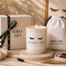 Beauty Club Candle - Lash Studio Eyelash Technician Gift Room Decor- Salon Aesthetic Self Care - thumbnail 2