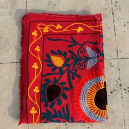 Artisan Cotton Suzani Quilt - Hand-stitched Ethnic Patterns, Bohemian Throw Blanket, Reversible Bedding - thumbnail 4