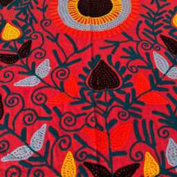 Artisan Cotton Suzani Quilt - Hand-stitched Ethnic Patterns, Bohemian Throw Blanket, Reversible Bedding - thumbnail 3