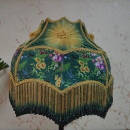Handmade Scalloped Lampshade Victorian Secret Garden Print With Fringe Etsy - thumbnail 3