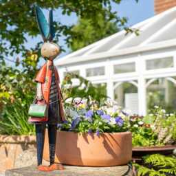 Pair Of Metal Rabbit Ornaments - thumbnail 3