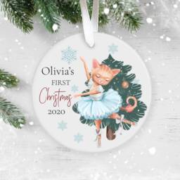 Baby's First Christmas Personalised Ceramic Decoration, 1st Christmas, Custom Baby Name Ornament, Ornament - thumbnail 1