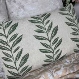 Green Leaf Cushion Cover 12x20 - thumbnail 4