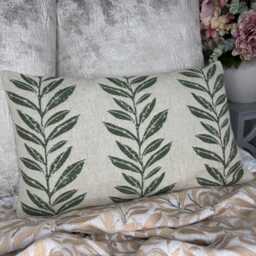 Green Leaf Cushion Cover 12x20 - thumbnail 1
