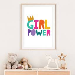 Girls Power Print, Pink Teal, Bedroom Decor, Posters, Motivational Wall Art, Girl Nursery Prints, Playroom - thumbnail 3