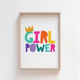 Girls Power Print, Pink Teal, Bedroom Decor, Posters, Motivational Wall Art, Girl Nursery Prints, Playroom - thumbnail 2