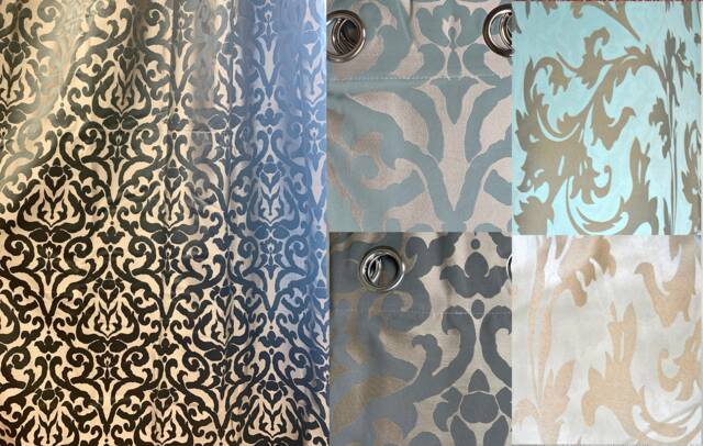 Extra Long Jacquard Curtain With Flower/Geometrical Pattern Grommet Top 10-20 Ft 100 Inches Wide 2 Story Great Room - image 1