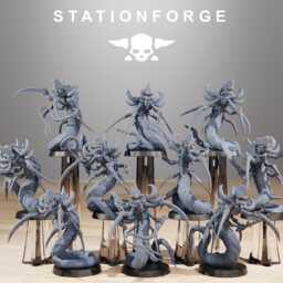 xenarid Serpents/Bug Infantry Nids Brood Swarm Sci Fi Space Table Top Station Forge /3D Print/Wargaming - thumbnail 1