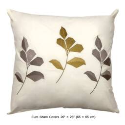 King, Queen & Twin Size Ivory Decorative Duvet Cover Set, Cotton Embroidery, Nature Floral Modern - Abstract Embroidery - thumbnail 3