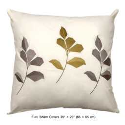 King, Queen & Twin Size Ivory Decorative Duvet Cover Set, Cotton Embroidery, Nature Floral Modern - Abstract Embroidery - thumbnail 3