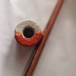 Concrete Candlestick Holder, Gilded Candle Minimalist Industrial Cement Cylinder Taper Holder - thumbnail 3