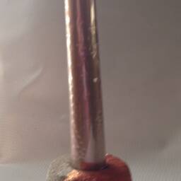 Concrete Candlestick Holder, Gilded Candle Minimalist Industrial Cement Cylinder Taper Holder - thumbnail 4