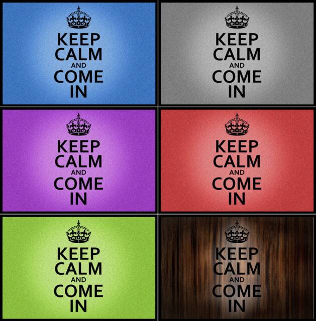 Doormat Keep Calm & Come In, Desired Text Possible Non-Slip - Washable High-Quality Outdoor Area Dirt Trap Mat Door - image 1