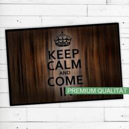 Doormat Keep Calm & Come In, Desired Text Possible Non-Slip - Washable High-Quality Outdoor Area Dirt Trap Mat Door - thumbnail 2