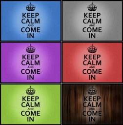 Doormat Keep Calm & Come In, Desired Text Possible Non-Slip - Washable High-Quality Outdoor Area Dirt Trap Mat Door - thumbnail 1