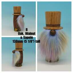 Wooden Gonk Figures, Hand Made On A Wood Turning Lathe, Ideal For That Unique Birthday Gnome Or Christmas Secret Santa Tomte Holiday Gift - thumbnail 3