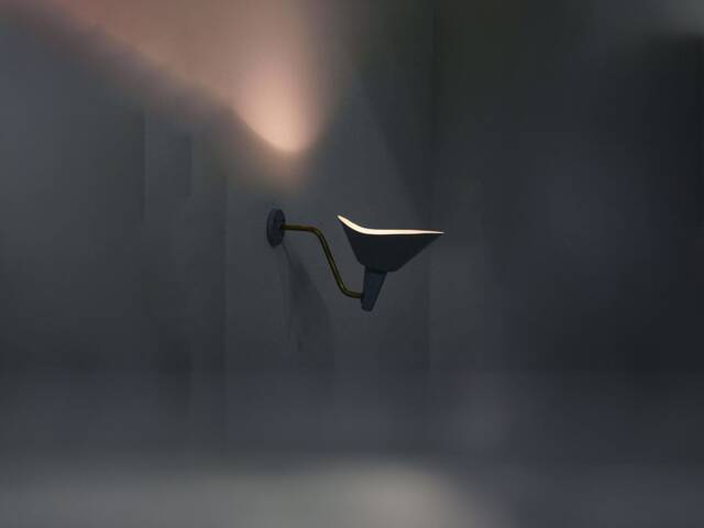 Scandinavian Bedroom Sconce Light, Swedish Gooseneck Brass Wall Sconce, Modern Bedside Industrial Chic Lamp - image 1