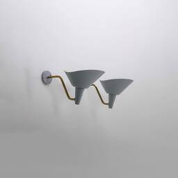 Scandinavian Bedroom Sconce Light, Swedish Gooseneck Brass Wall Sconce, Modern Bedside Industrial Chic Lamp - thumbnail 2