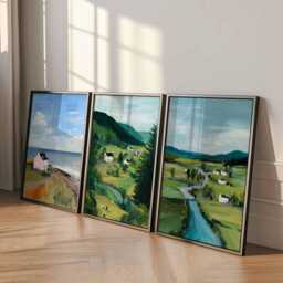 Set Of 3 Aberdeenshire Posters, Scotland Travel Prints, Wall Art Set, Scottish Landscape Nature Decor Prints - thumbnail 2