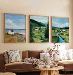 Set Of 3 Aberdeenshire Posters, Scotland Travel Prints, Wall Art Set, Scottish Landscape Nature Decor Prints - thumbnail 1