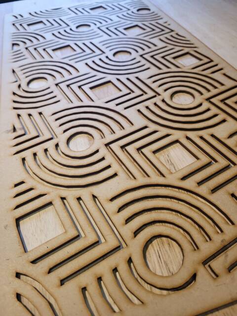 Circle Diamond Laser-Cut Mdf Panel Radiator Cabinet Screen Wall Art 0045 - image 1
