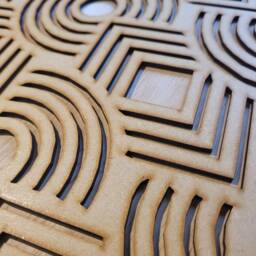 Circle Diamond Laser-Cut Mdf Panel Radiator Cabinet Screen Wall Art 0045 - thumbnail 3