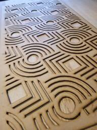 Circle Diamond Laser-Cut Mdf Panel Radiator Cabinet Screen Wall Art 0045 - thumbnail 1