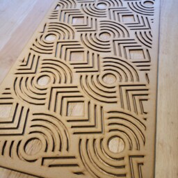 Circle Diamond Laser-Cut Mdf Panel Radiator Cabinet Screen Wall Art 0045 - thumbnail 2