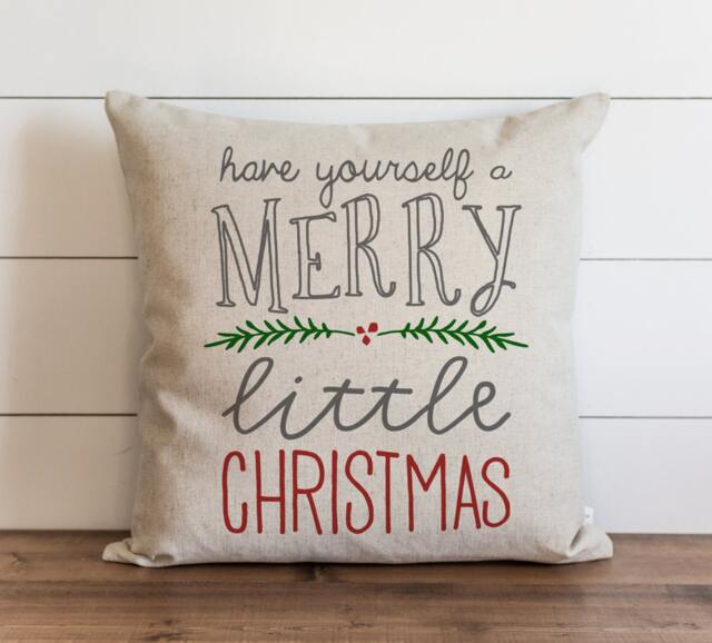 Have Yourself A Merry Little Christmas_Color 20 X Pillow Cover // Christmas Holiday Throw Gift Accent - image 1