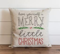 Have Yourself A Merry Little Christmas_Color 20 X Pillow Cover // Christmas Holiday Throw Gift Accent - thumbnail 1