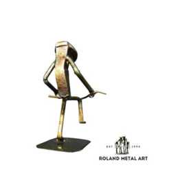 Mad Golfer - Metal Art Golf Figurine Railroad Spike Art Golf Golfer - thumbnail 2