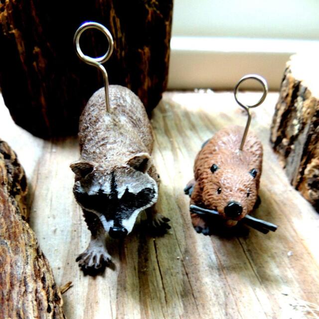 Wire Photo Picture Card Holder Note Memo Frame North American Animal Cute Unique Stand Holders Stands Woodland Rustic Gift For Kids Boy Girl - image 1